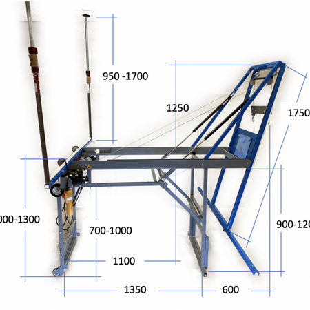 The construction lift Flipper with all heights and widths