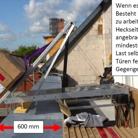 Large version Bau-Lift Flipper 250 (old model) used as a balcony lift