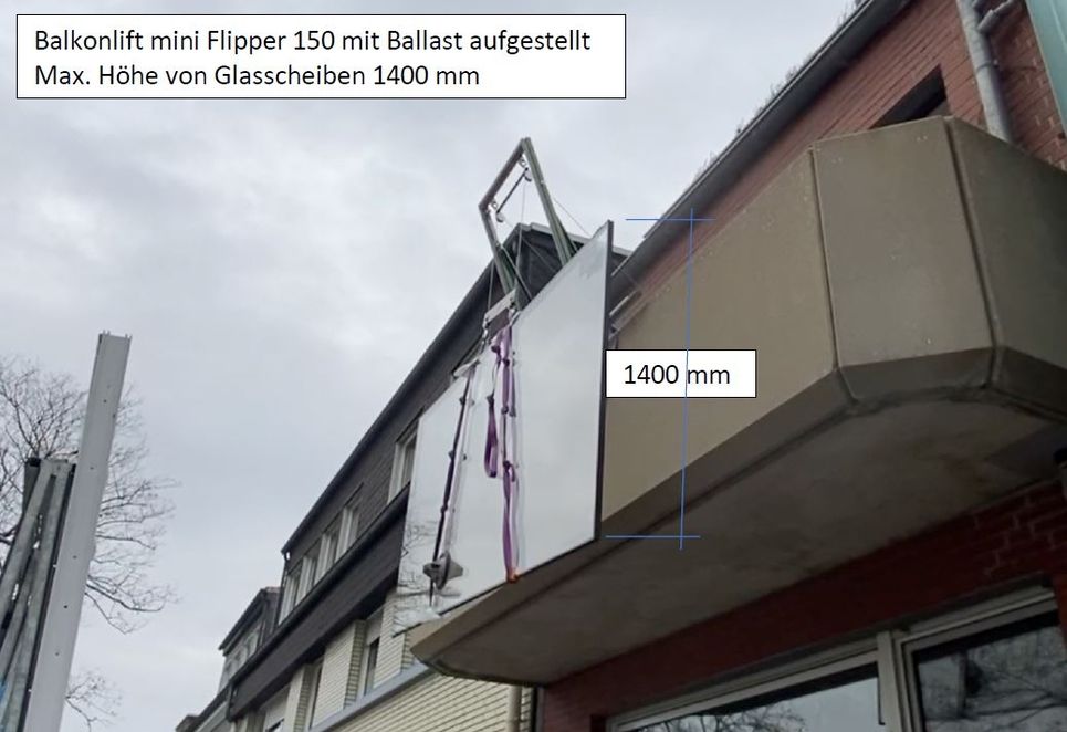 Elevador de balcón Mini-Flipper 150